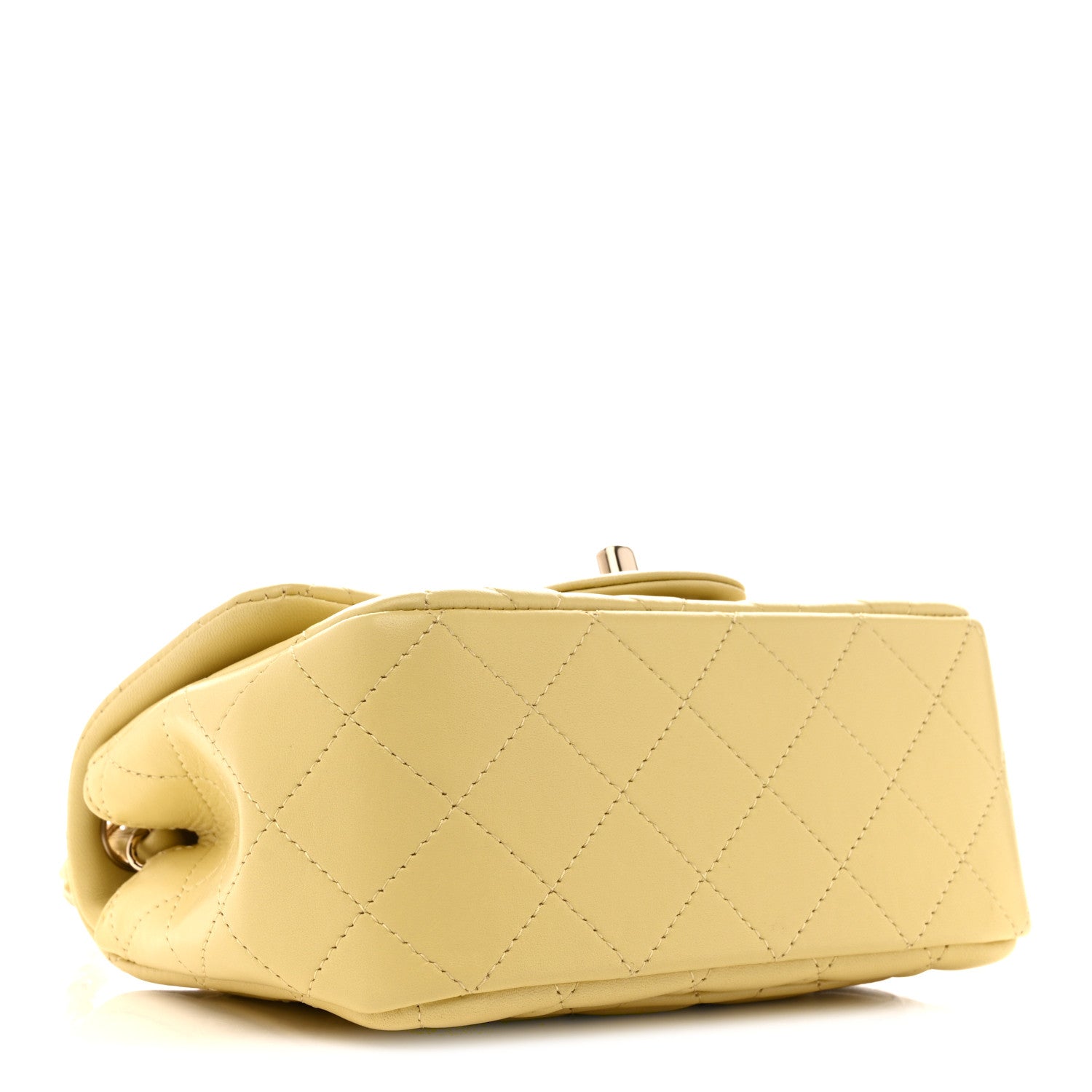 Chanel Lambskin Quilted Mini Square Flap Light Yellow 4 of 11