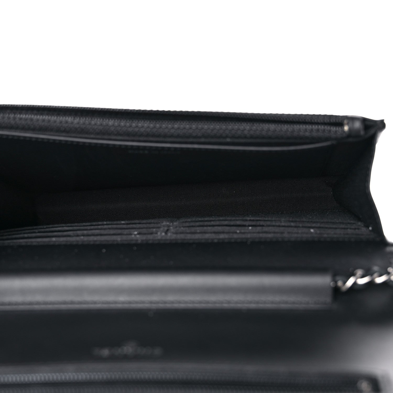 Chanel Patent Quilted Wallet On Chain WOC Black 5 of 11