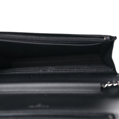 Chanel Patent Quilted Wallet On Chain WOC Black 5 of 11