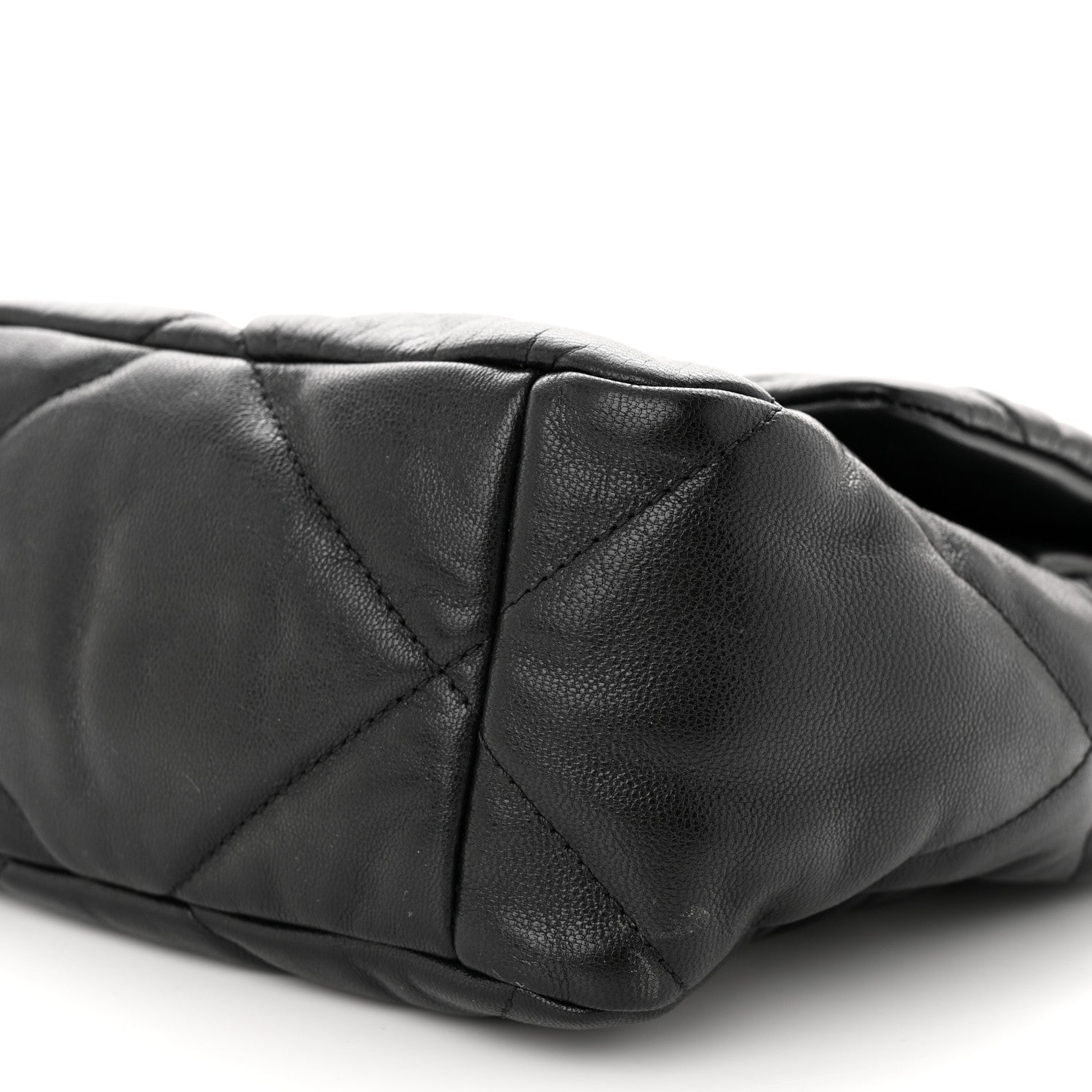 Chanel Shiny Goatskin Quilted Large Chanel 19 Flap Black 10 of 11