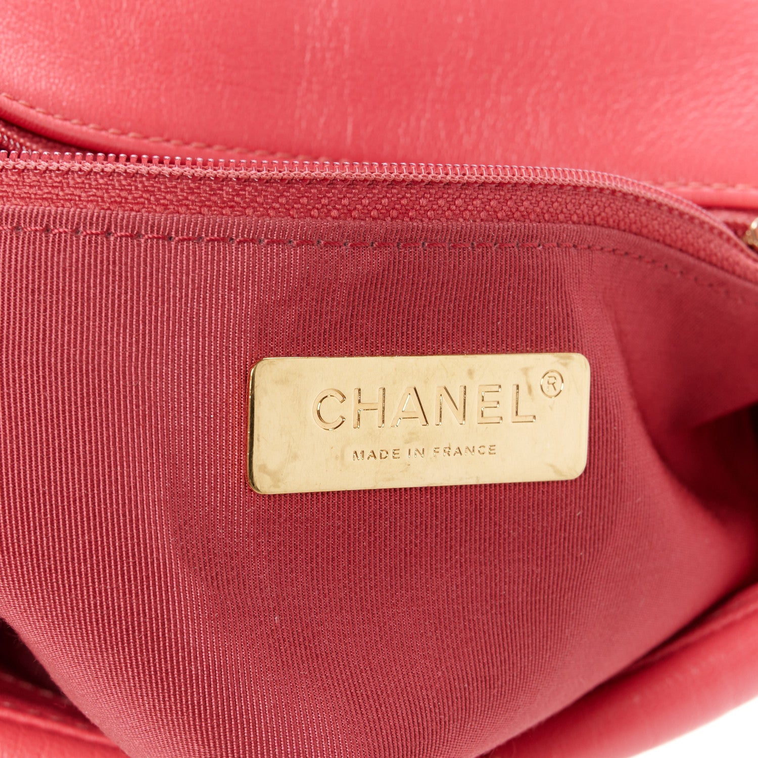 Chanel Lambskin Quilted Medium Chanel 19 Flap Dark Pink 6 of 10