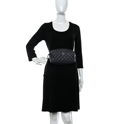 Chanel Calfskin Quilted Waist Bag Dark Grey 2 of 11