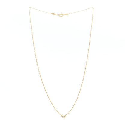 Tiffany 18K Yellow Gold Diamond .05ct Elsa Peretti Diamonds by the Yard Pendant Necklace 3 of 6