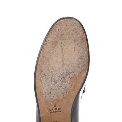 Gucci Calfskin Womens 1953 Horsebit Loafers 37.5 Black 10 of 12