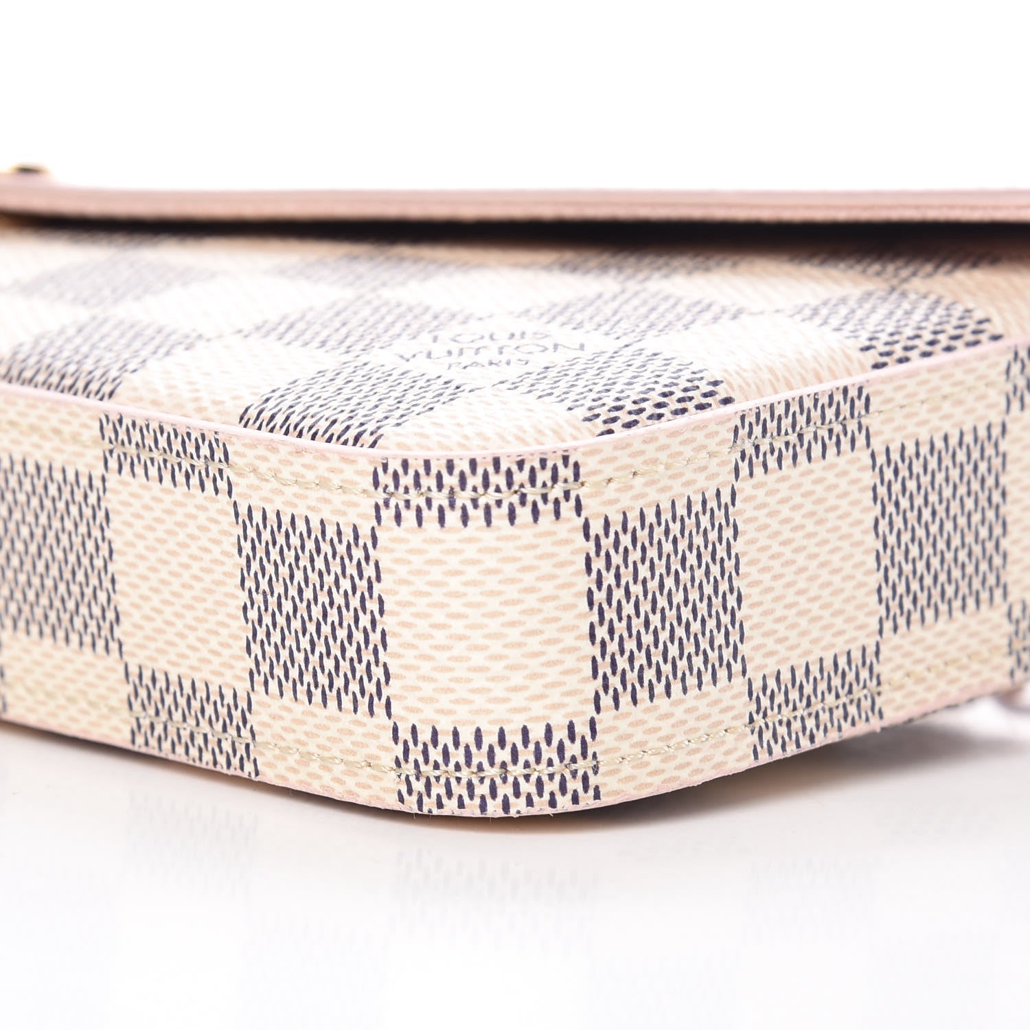 Louis Vuitton Damier Azur Calfskin Pochette Felicie Eau de Rose 7 of 12