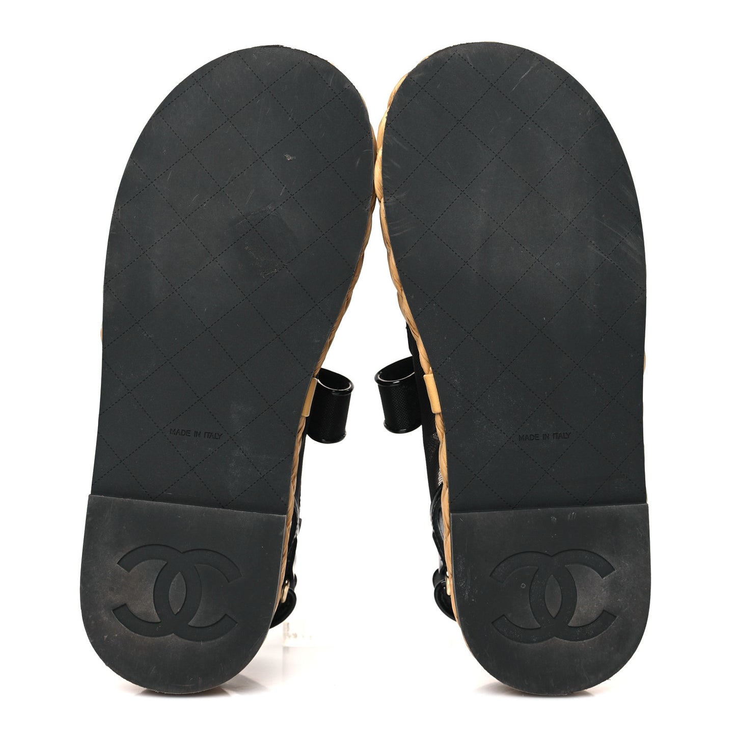 Mesh Patent Calfskin Velcro Dad Sandals 38 Black