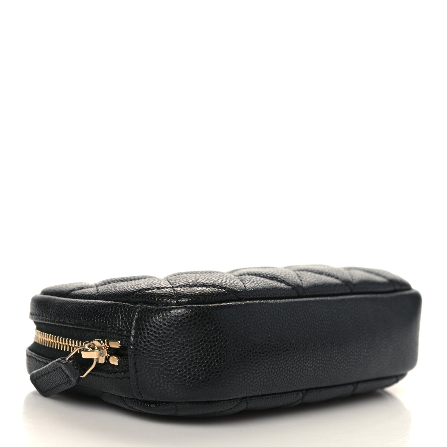 Chanel Caviar Quilted Small Curvy Pouch Cosmetic Case Black 4 of 8