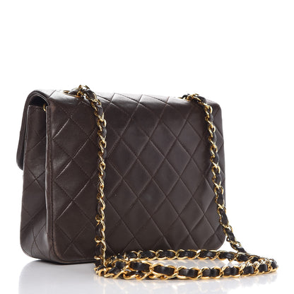 Chanel Lambskin Quilted Small Single Flap Brown 3 of 14