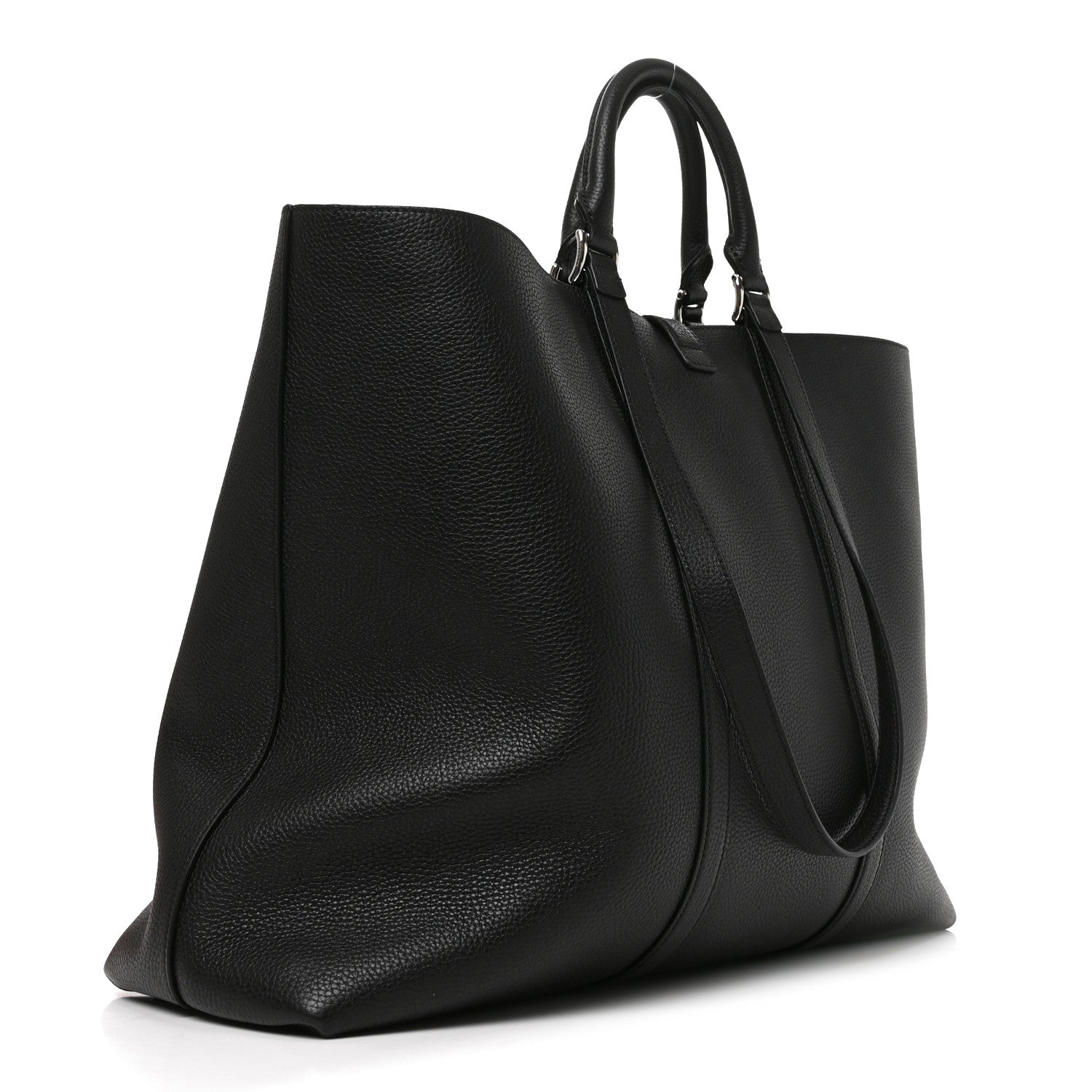 Gucci Calfskin Web Maxi Tote Black 2 of 9