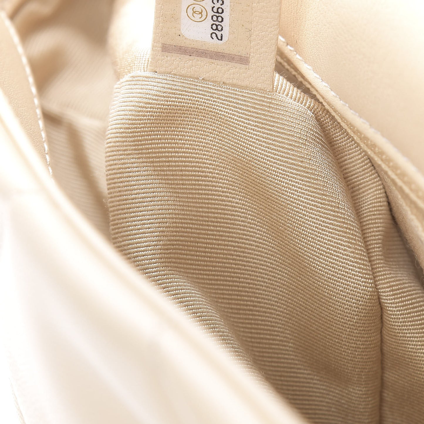 Goatskin Quilted Medium 19 Flap Beige