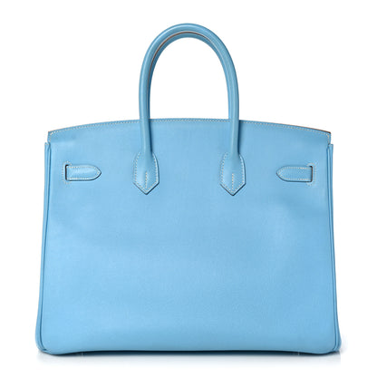 Hermes Epsom Candy Birkin 35 Celeste Mykonos 3 of 32
