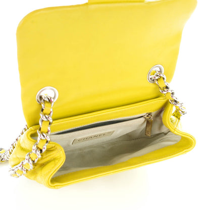Chanel Washed Lambskin Mini Chain Around Flap Yellow 5 of 7