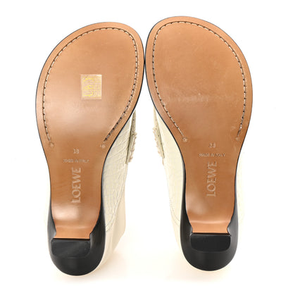 Loewe Crocodile Embossed Calfskin Campo 45mm Loafers 38 White 6 of 9