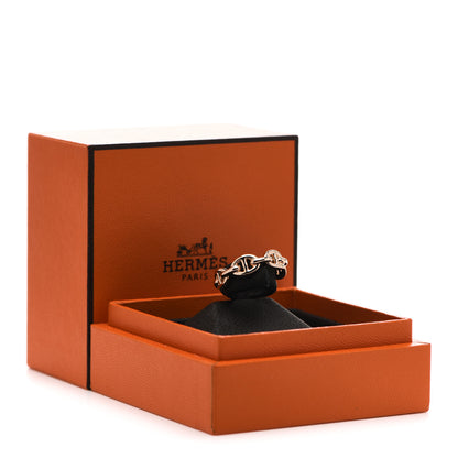 Hermes 18K Rose Gold PM Chaine D'Ancre Enchainee Ring 51 5.75 6 of 6