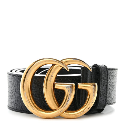 Gucci Textured Calfskin Double G 40mm Belt 90 36 Black 1 of 6