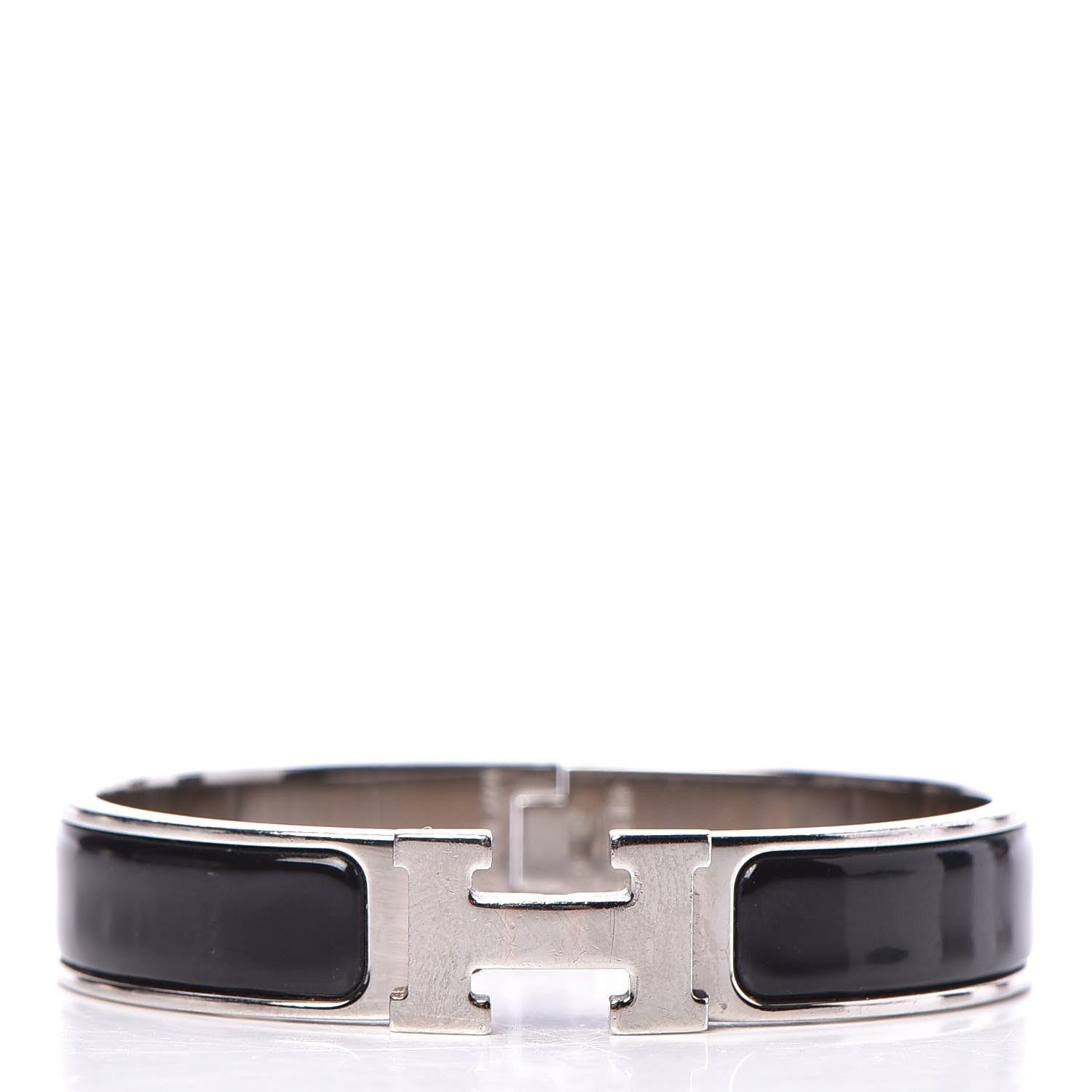 Hermes Enamel Narrow Clic Clac H Bracelet PM Black 1 of 4