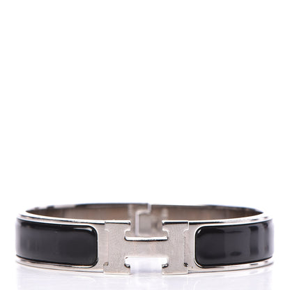 Hermes Enamel Narrow Clic Clac H Bracelet PM Black 1 of 4