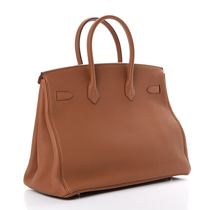 Hermes Togo Swift Officier Birkin 35 Gold Ambre 2 of 9