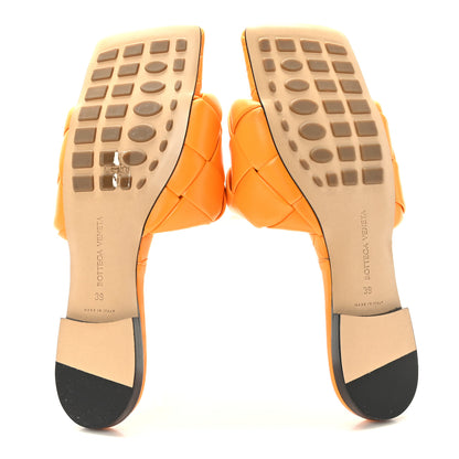 Bottega Veneta Nappa Maxi Intrecciato Lido Flat Sandals 39 Tangerine 5 of 7