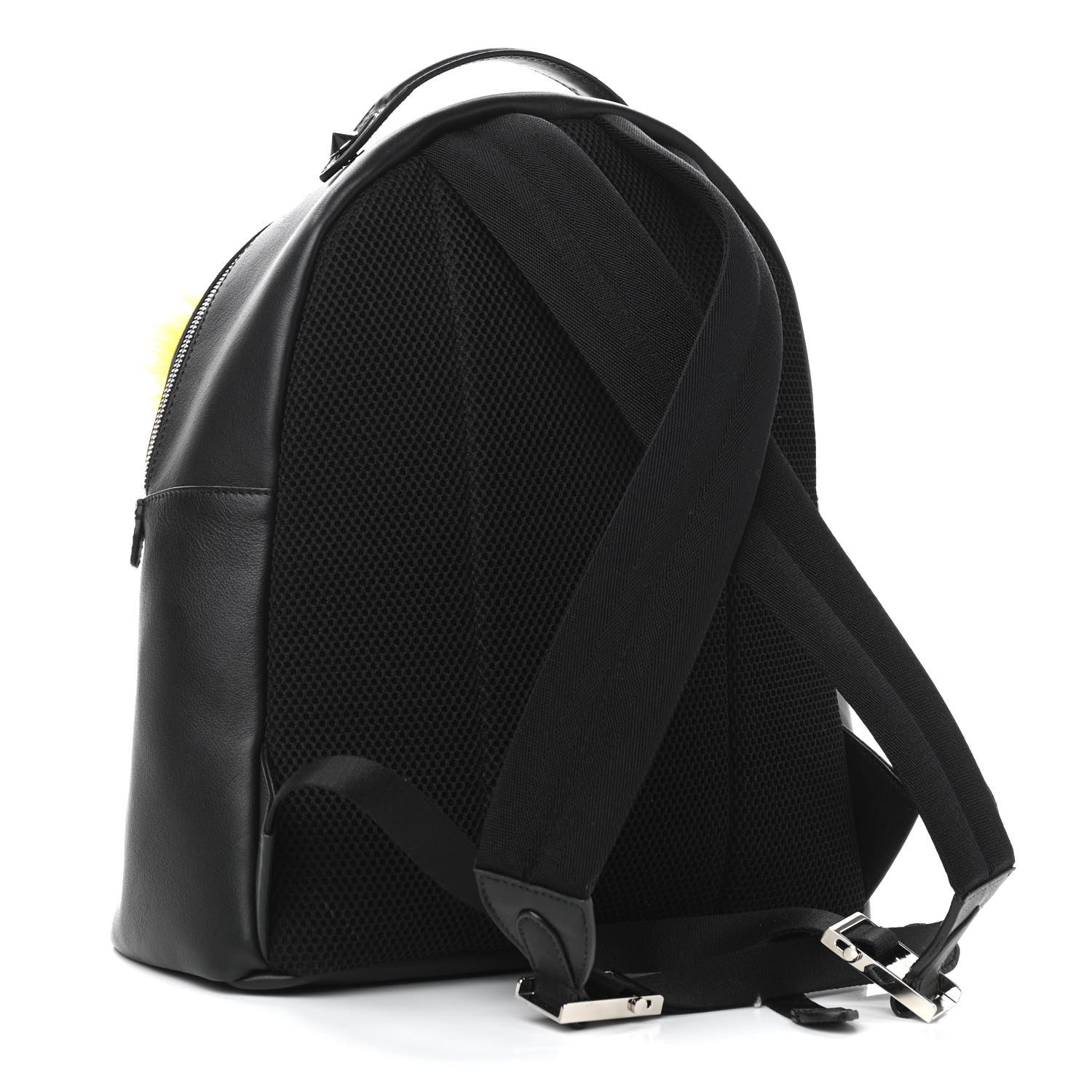 Fendi Vitello Dolce Fox Elaphe Ayers Hypnoteyes Large Backpack Black Giallo Multicolor 2 of 11