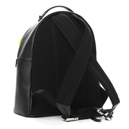 Fendi Vitello Dolce Fox Elaphe Ayers Hypnoteyes Large Backpack Black Giallo Multicolor 2 of 11