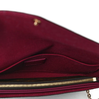 Louis Vuitton Monogram Pochette Felicie Chain Wallet Fuchsia 10 of 10