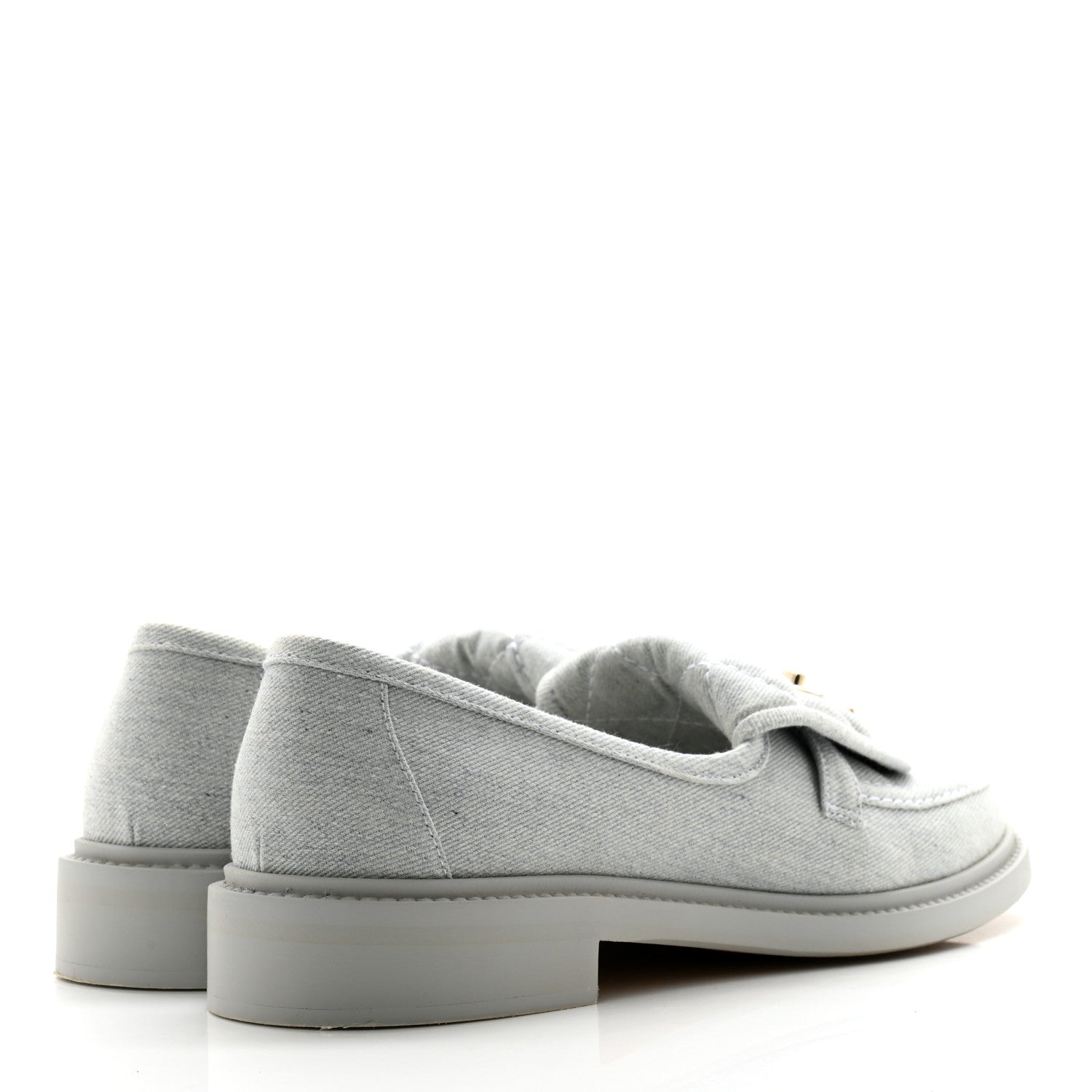 Chanel Denim CC Turnlock Loafers 39 Blue 4 of 10