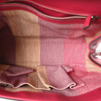 Gucci Cellarius Calfskin Small Bamboo Daily Top Handle Bag  Dark Pink 5 of 9