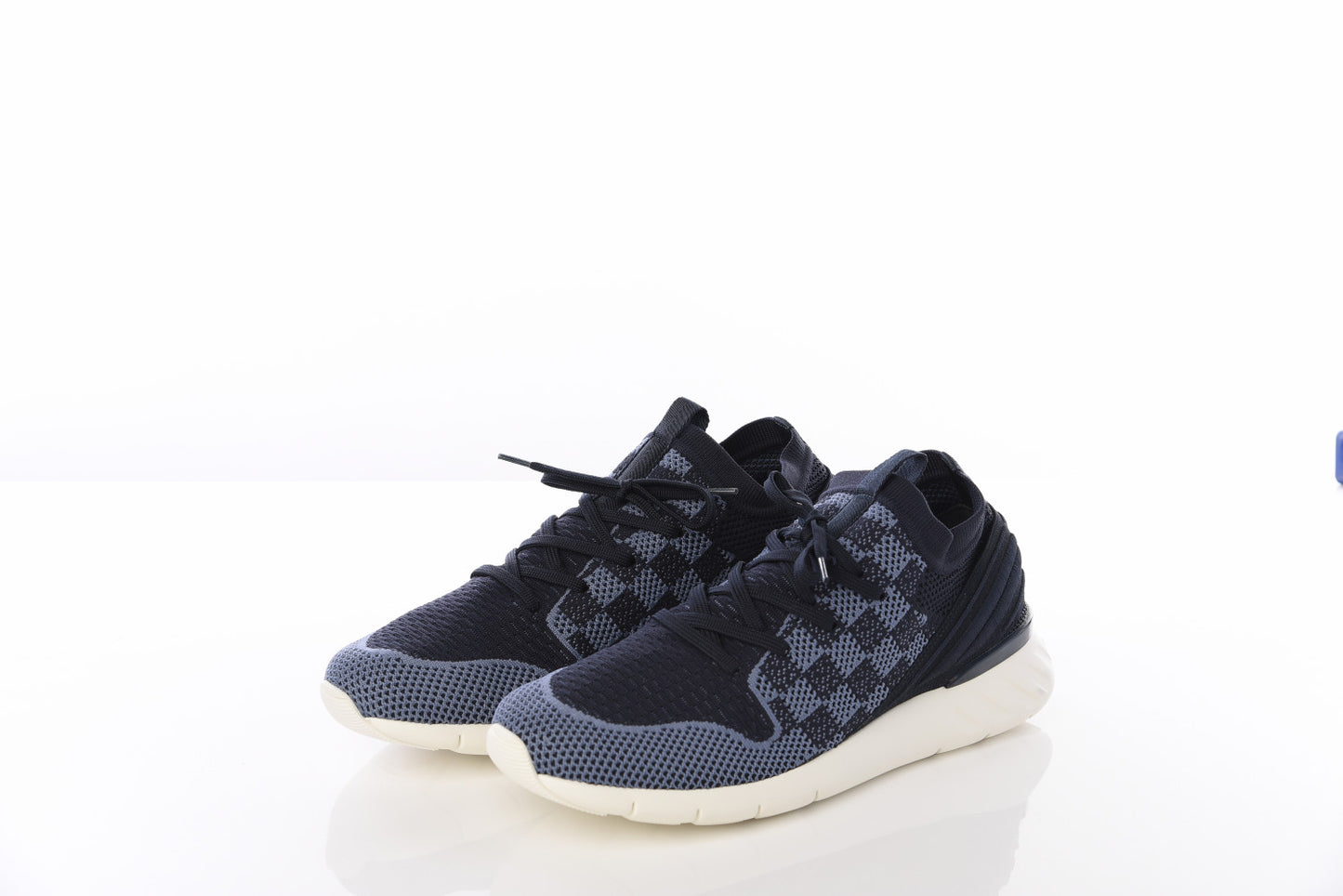 Knit Damier Fastlane Sneakers 8 Blue