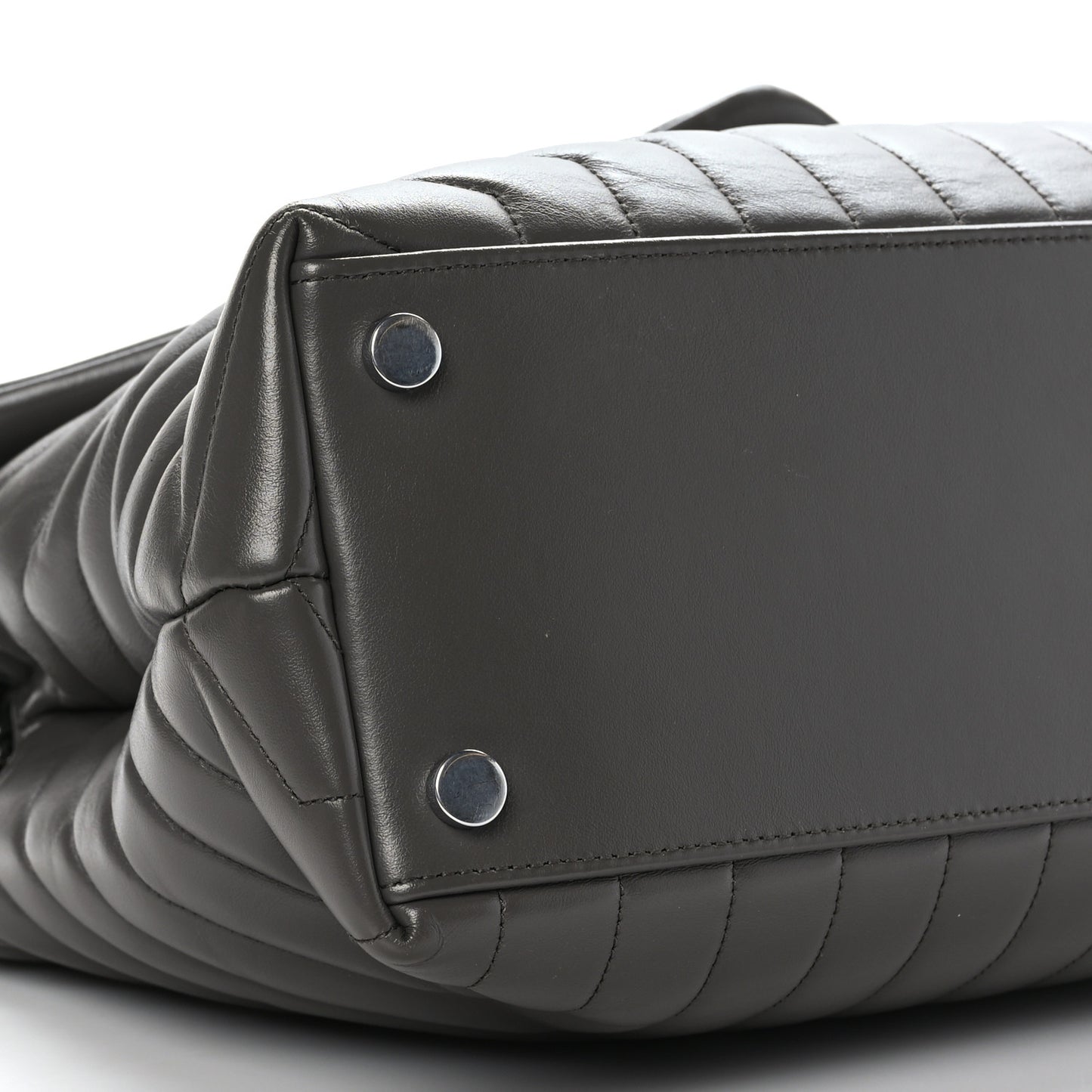 Calfskin Y Quilted Monogram Large Loulou Chain Satchel Earth
