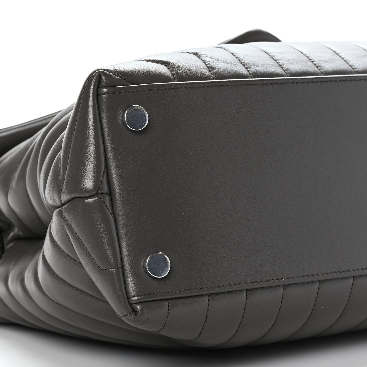 Saint Laurent Calfskin Y Quilted Monogram Large Loulou Chain Satchel Earth 8 of 10
