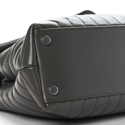 Saint Laurent Calfskin Y Quilted Monogram Large Loulou Chain Satchel Earth 8 of 10