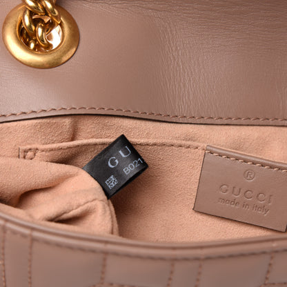 Gucci Calfskin Matelasse Studded Mini Pearly GG Marmont Shoulder Bag Porcelain Rose 8 of 12