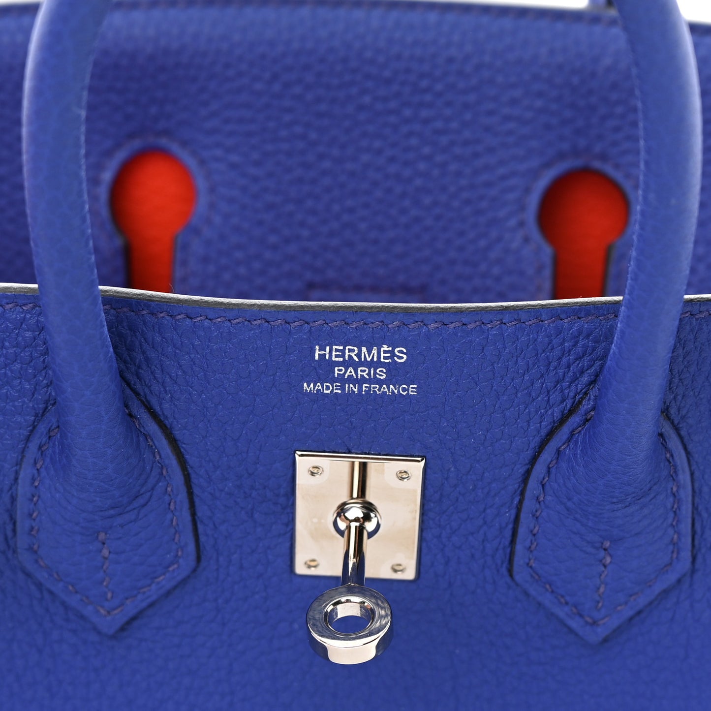 Togo Verso Birkin 25 Bleu Royal Capucine