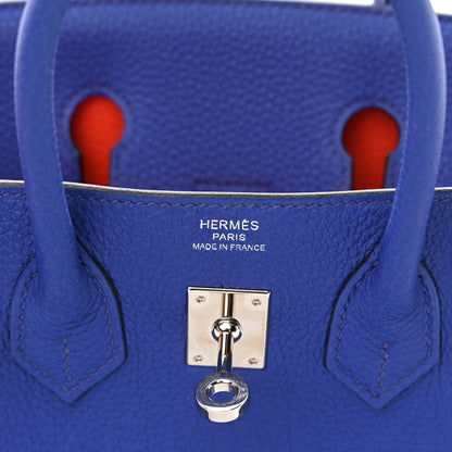 Hermes Togo Verso Birkin 25 Bleu Royal Capucine 7 of 18