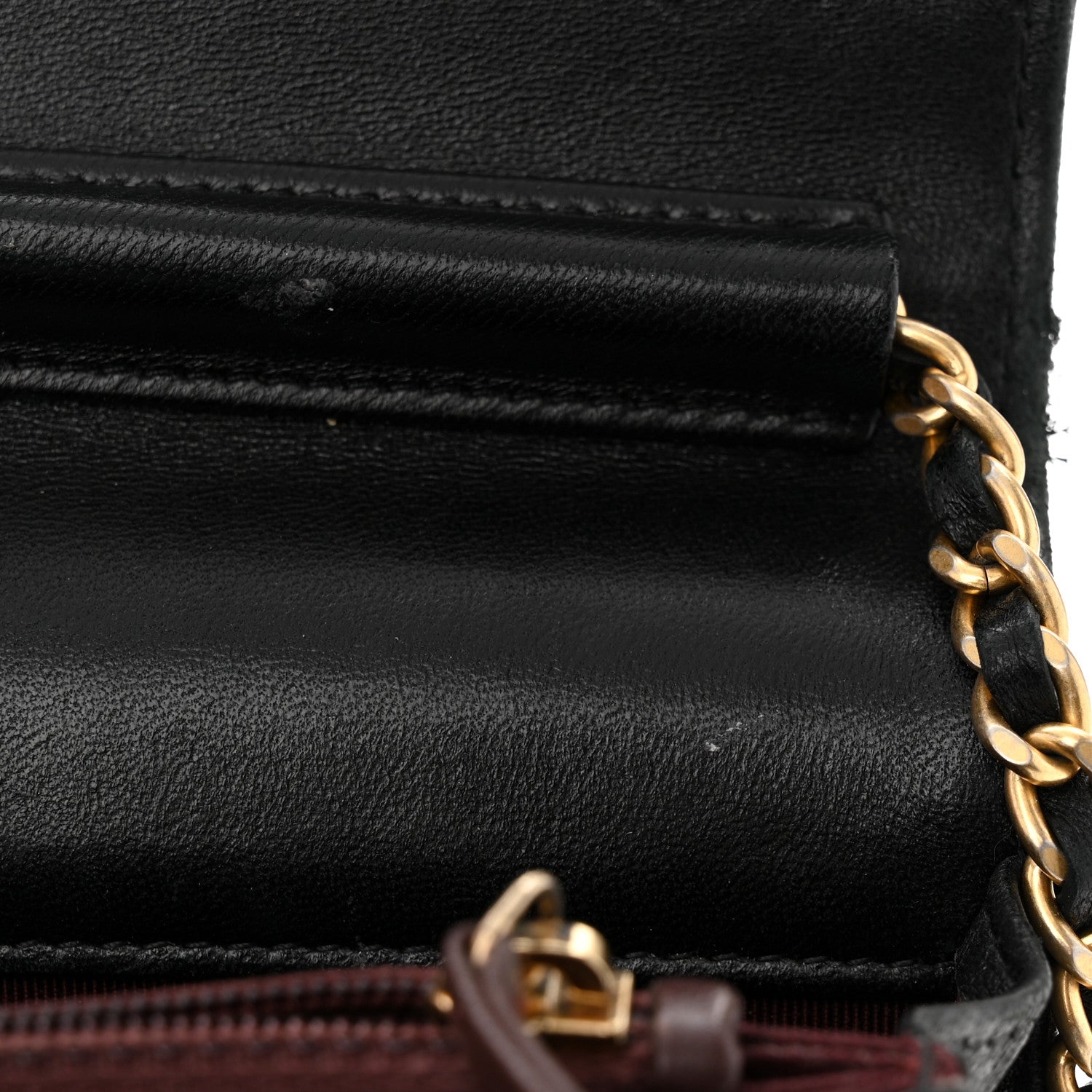 Chanel Lambskin Quilted Square Wallet On Chain WOC Black 14 of 16