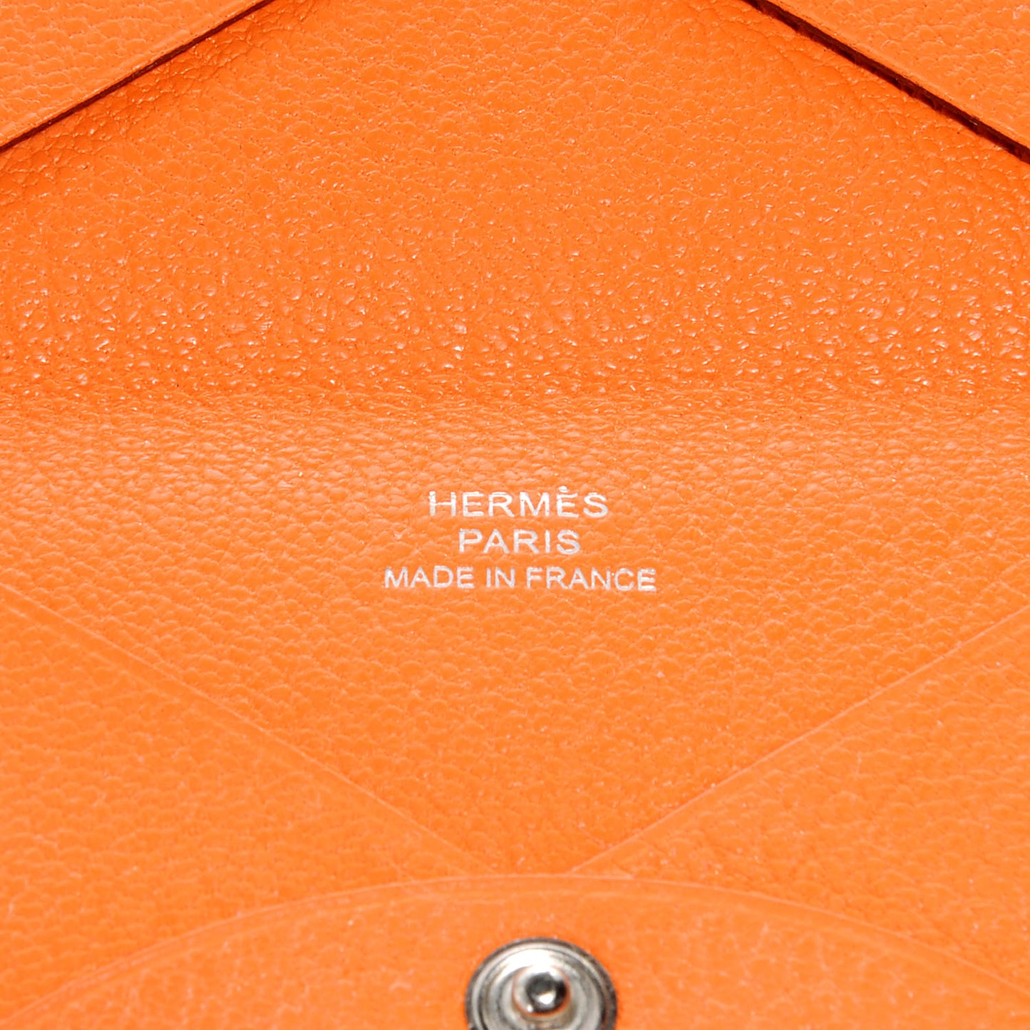 Chevre Calvi Card Case Orange