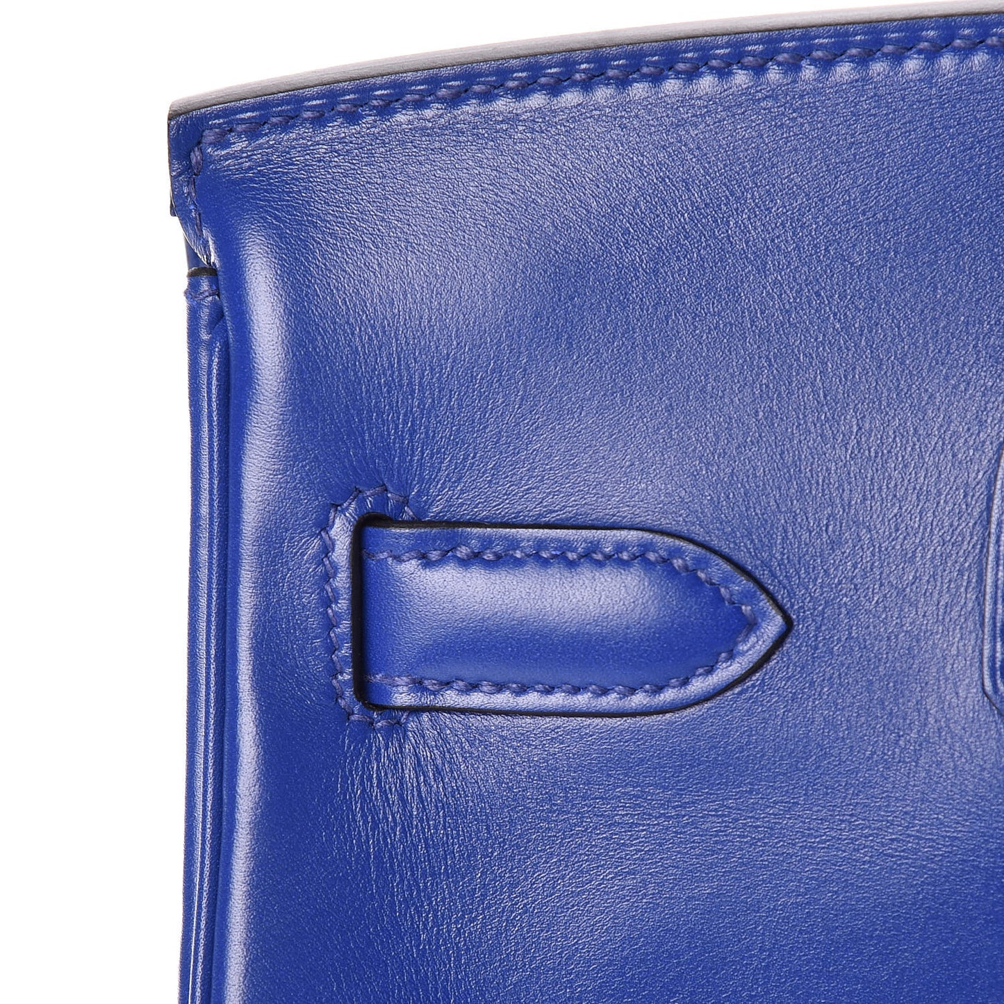 Tadelakt Birkin 30 Bleu Electrique