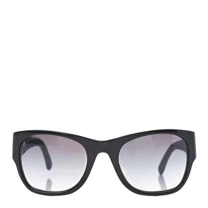 Chanel Acetate Denim CC Sunglasses Black Blue 2 of 8
