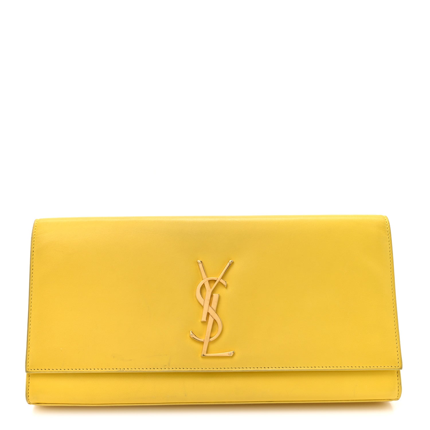 Saint Laurent Calfskin Classic Monogram Cassandre Clutch Soleil 1 of 11