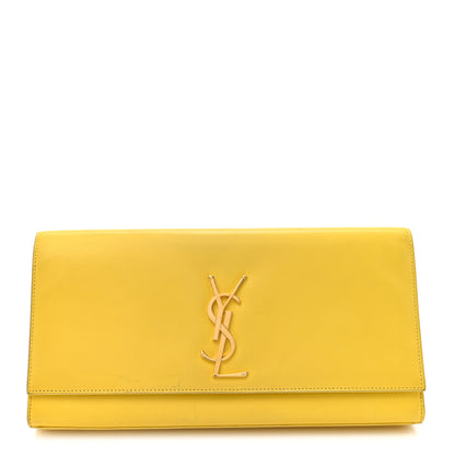 Saint Laurent Calfskin Classic Monogram Cassandre Clutch Soleil 1 of 11