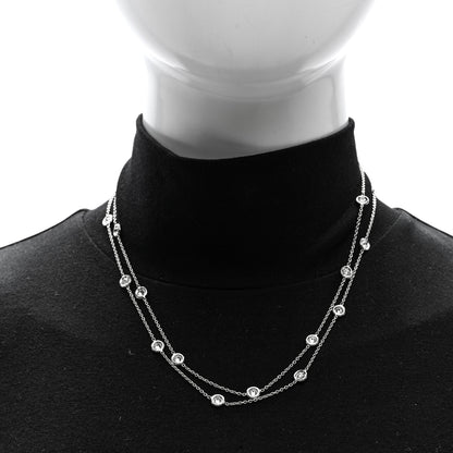 Roberto Coin 18K White Gold Diamond 3.20ctw Diamonds By The Inch Station Necklace 2 of 4