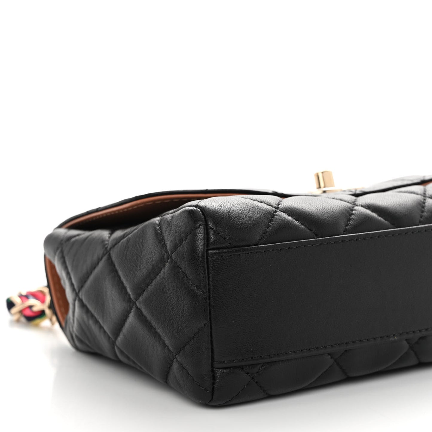 Lambskin Mixed Fibers Quilted Cocovado Flap Black