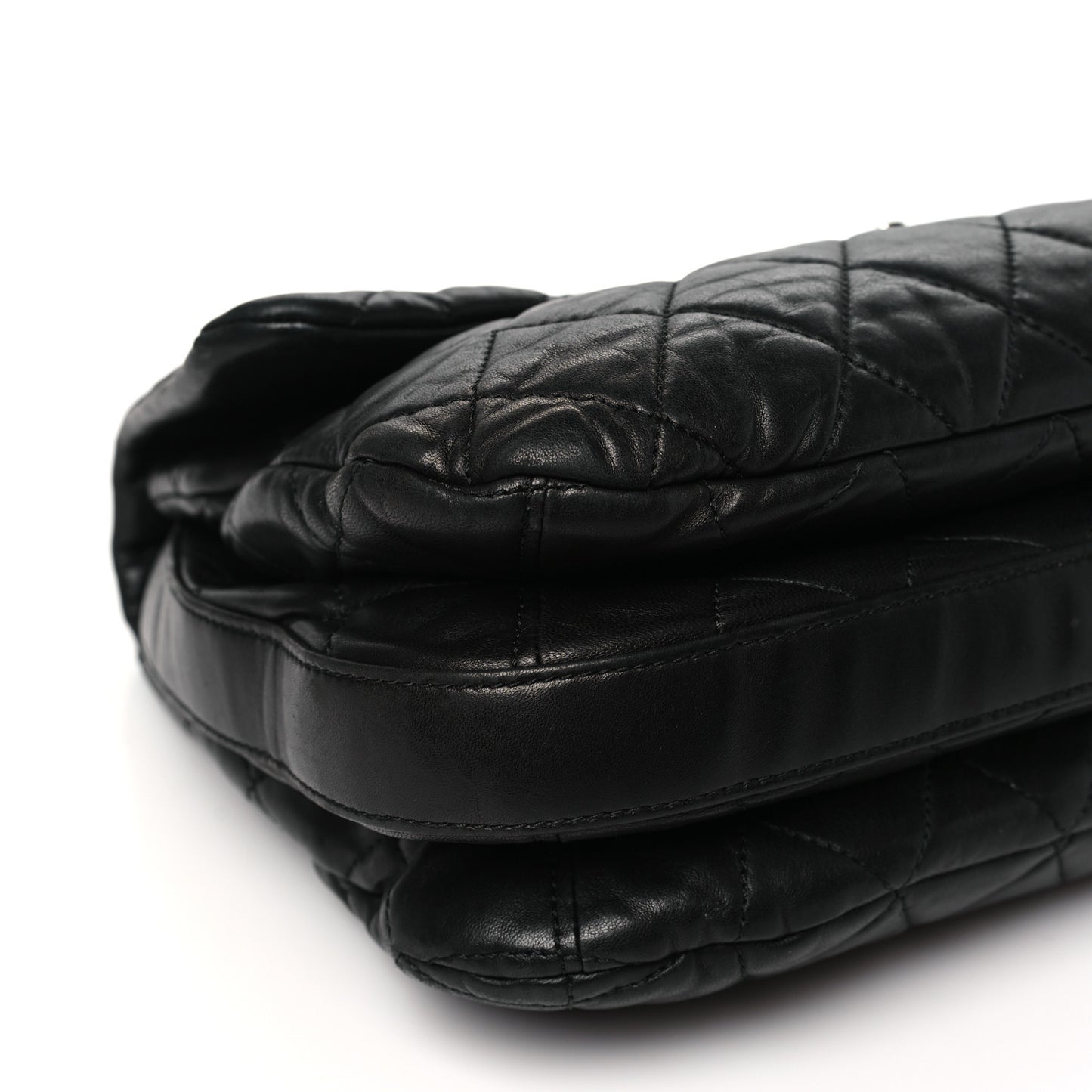 Lambskin Quilted Chanel 3 Maxi Flap Bag Black