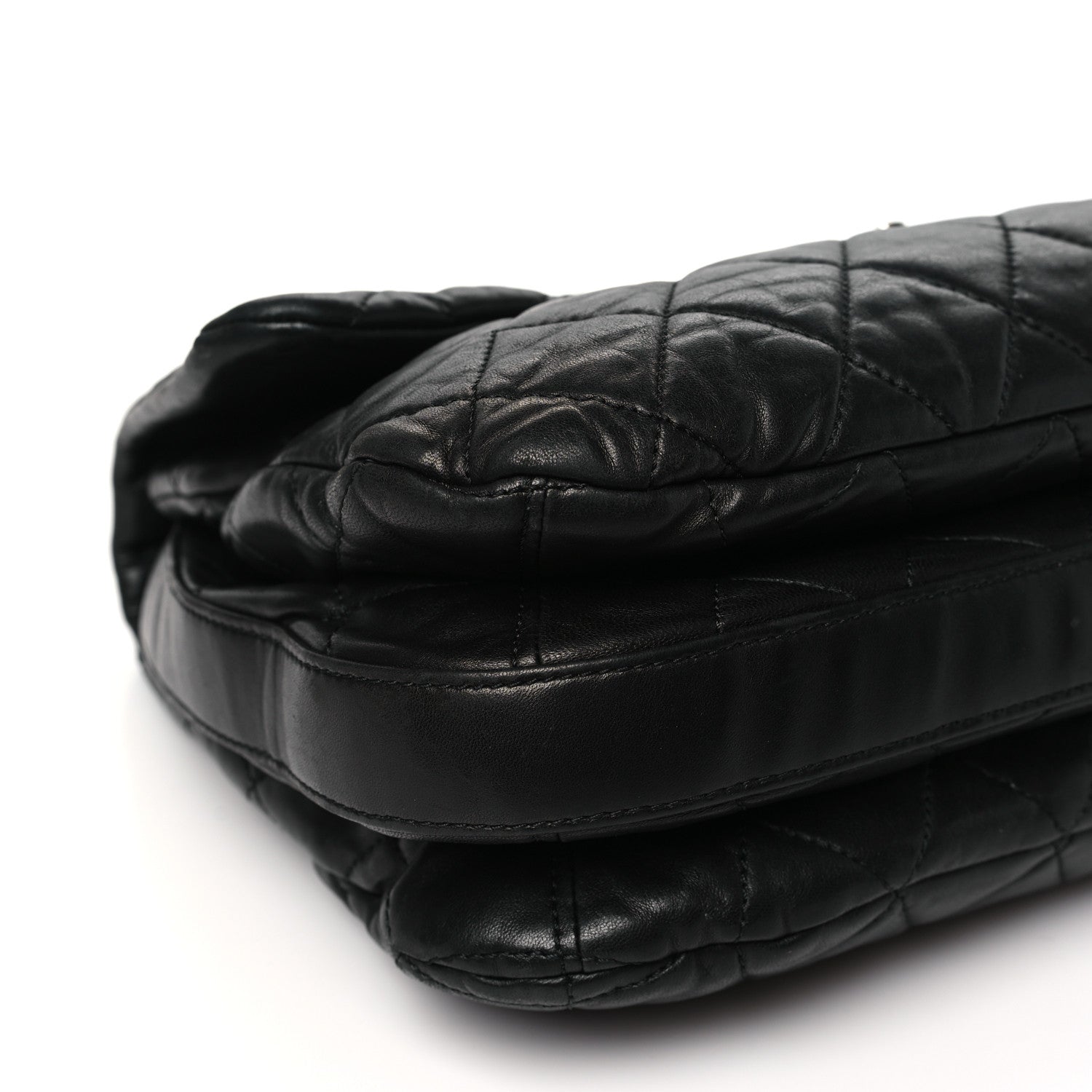 Chanel Lambskin Quilted Chanel 3 Maxi Flap Bag Black 9 of 10