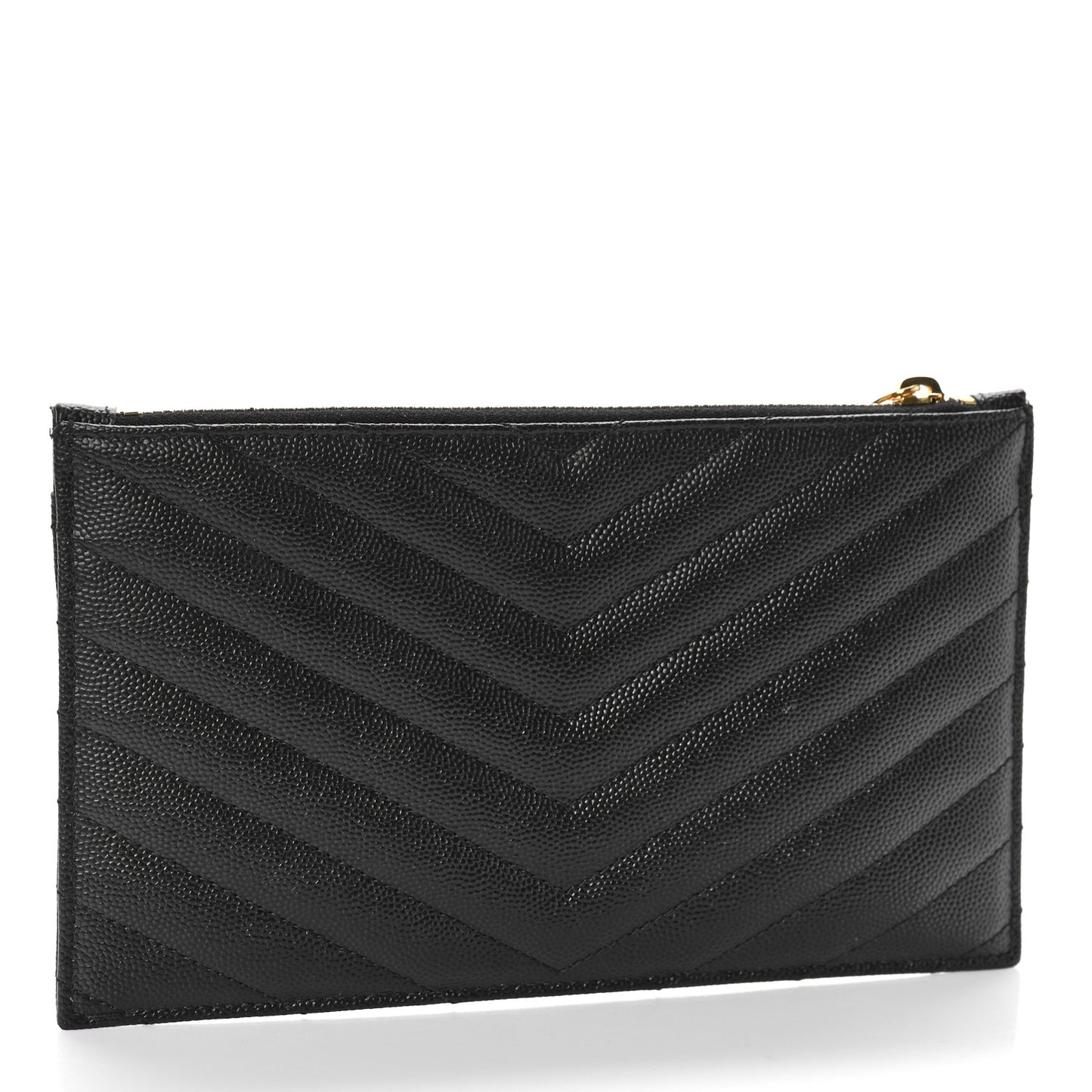 Grain De Poudre Chevron Monogram Bill Pouch Black