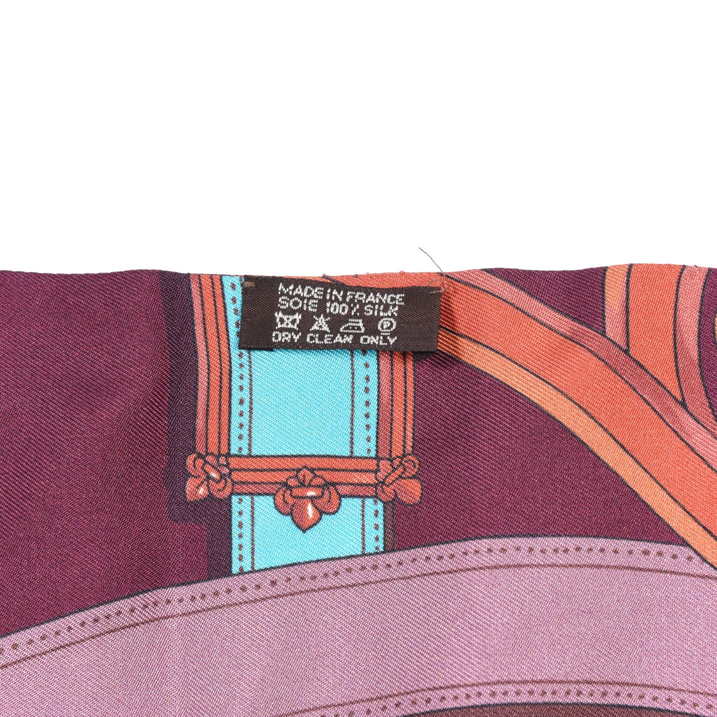 Silk Cavalcadour Maxi Twilly Bordeaux Canard Fuchsia
