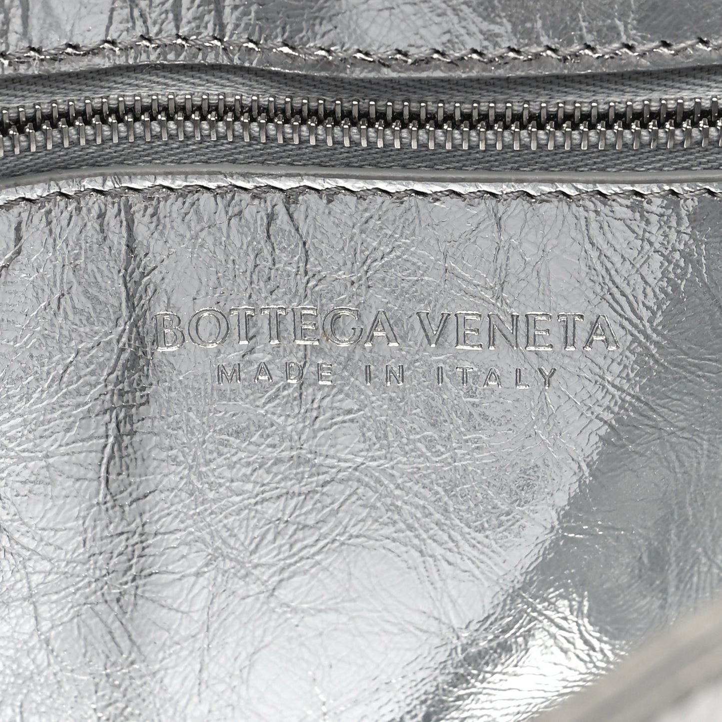 Metallic Lambskin Maxi Intrecciato Cassette Crossbody Bag Silver