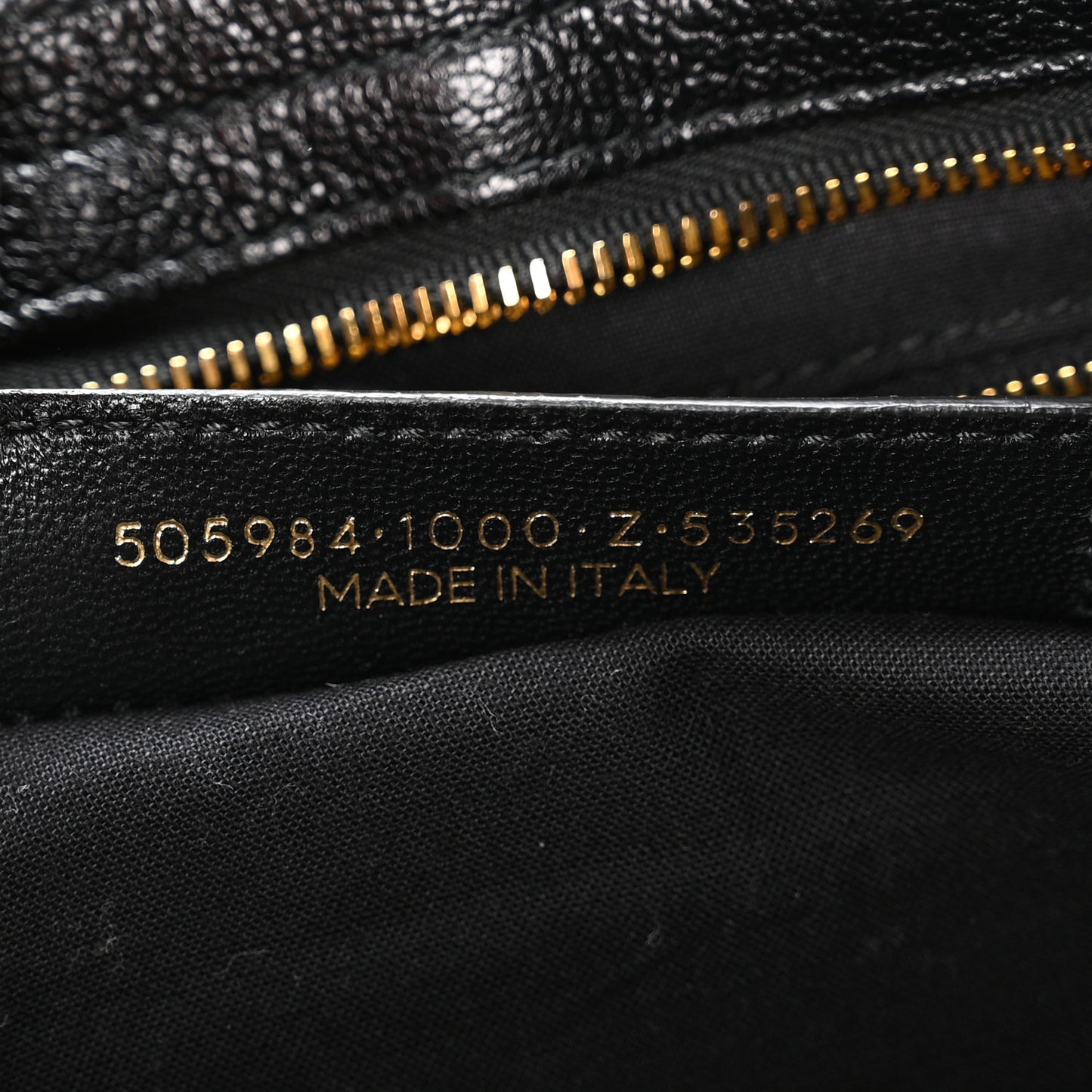 Chevre Gold Metallic Edge Hardware City Black