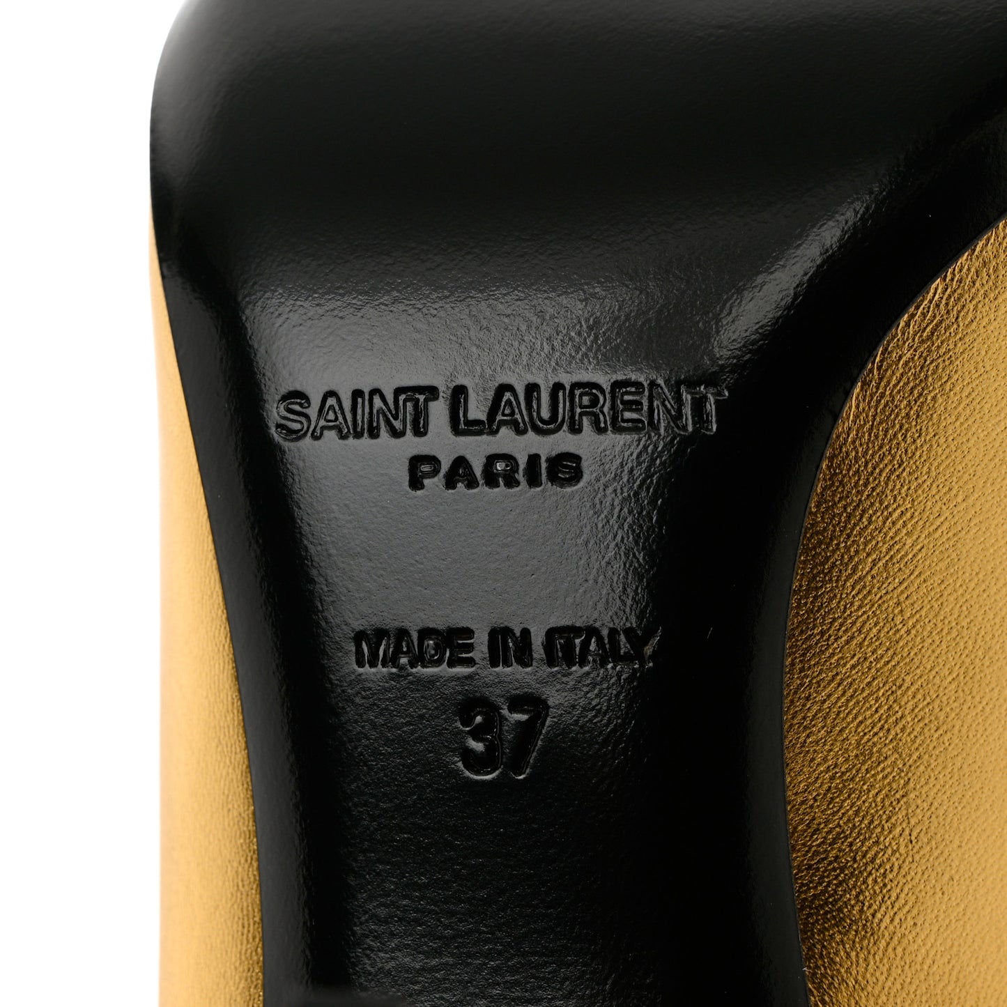 Calfskin Opyum 100 Pumps 37 Gold